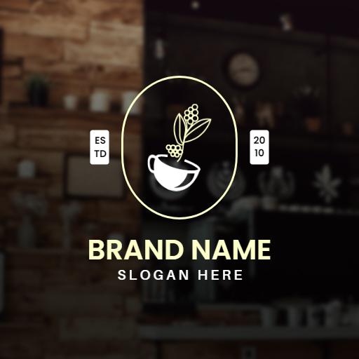Elegant Coffee Cup Design Emphasizing Cozy Cafe Atmosphere Logo Template