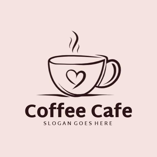Elegant Coffee Cup Design Representing Cozy Cafe Atmosphere Logo Template
