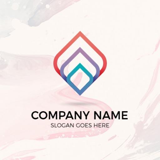 Elegant Colorful Overlapping Shapes for Company Logo Template