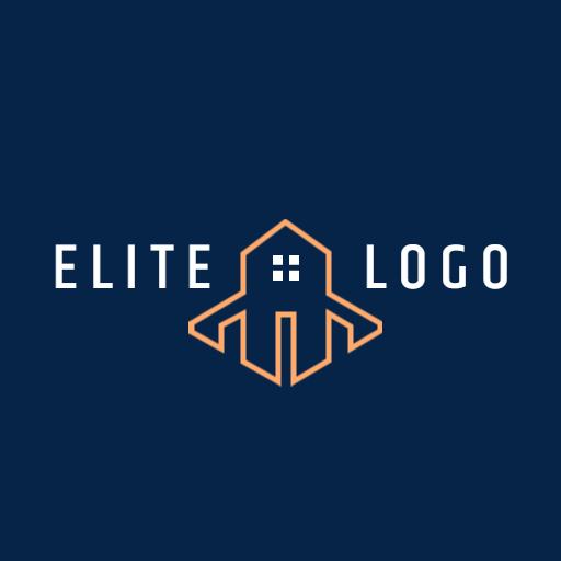Elegant Copper House Design Emphasizing Real Estate Logo Template