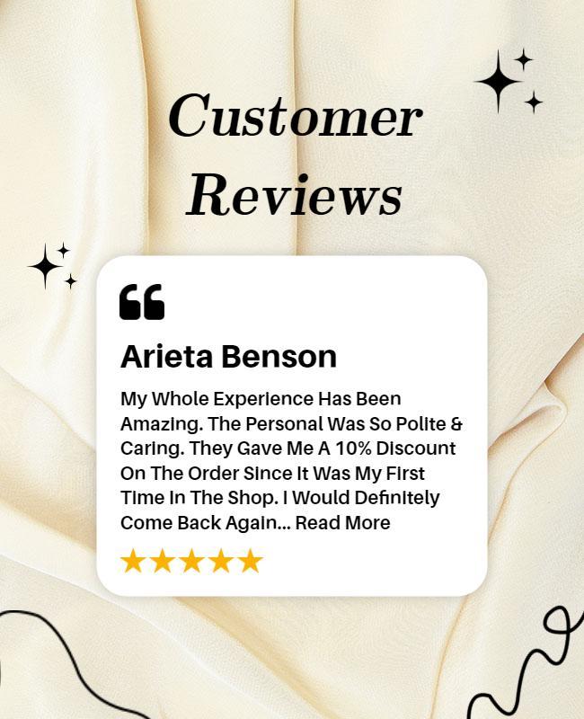 Elegant Cream Minimalist Customer Reviews Testimonial Poster Template