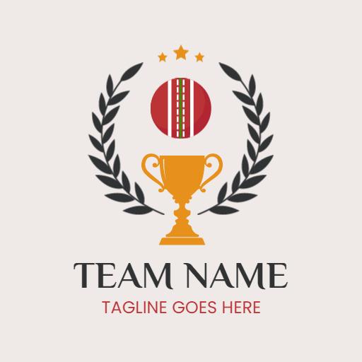 Elegant Cricket Trophy Design Featuring Winner's Spirit Logo Template