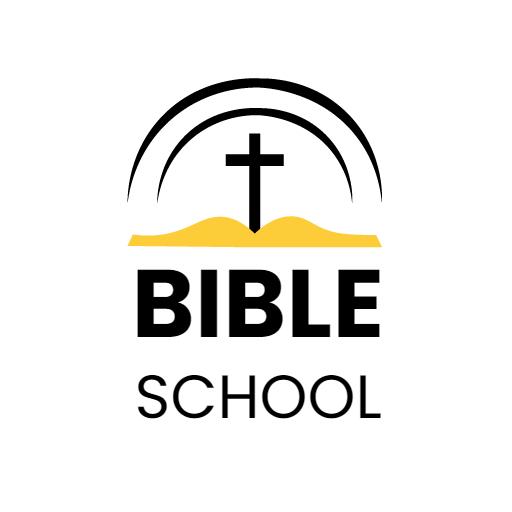 Elegant Cross and Sunshine Design for Bible School Logo Template