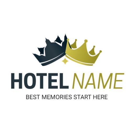 Elegant Crown Design for Luxurious Hotel Experience Logo Template
