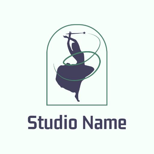 Elegant Dancer in Motion Highlighting Ballet Artistry Logo Template