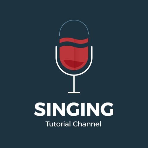 Elegant Dark Background Microphone for Singing Tutorial Channel Logo Template