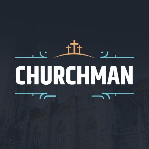 Elegant Dark Background with Crosses Representing Churchman Logo Template