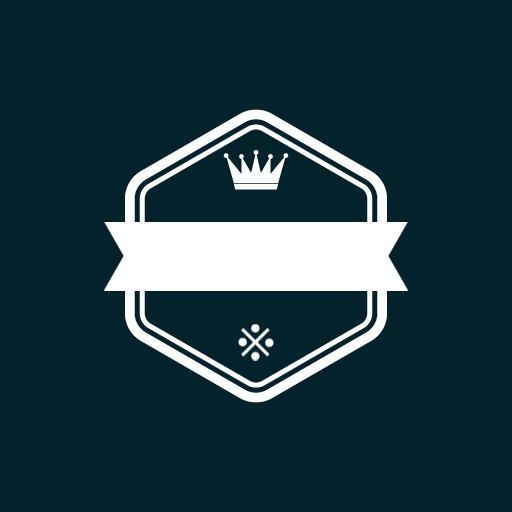 Elegant Dark Background with Crown Emblem Blank Logo Template