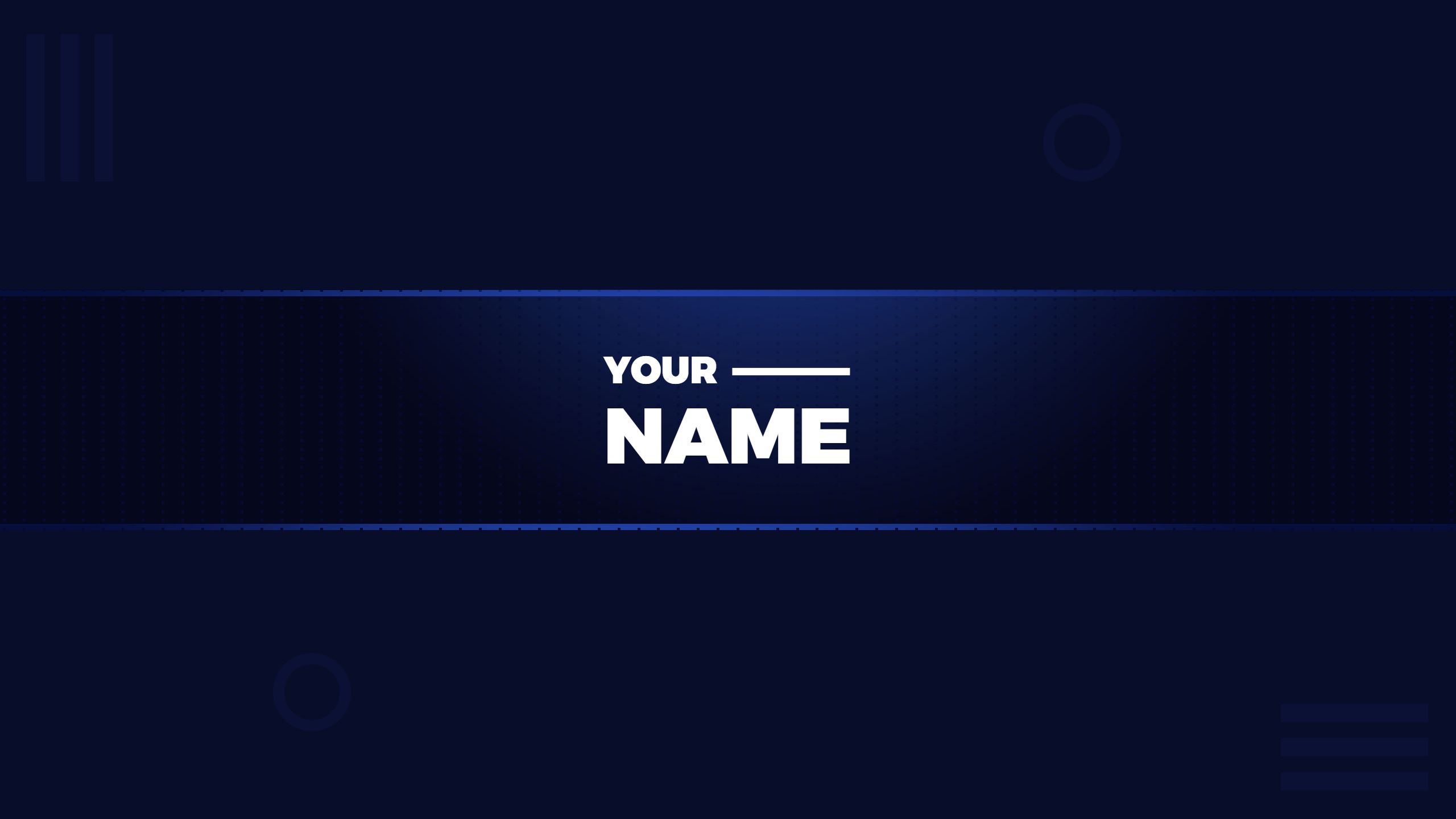 Elegant Dark Blue Background for Personal YouTube Channel Banner Template