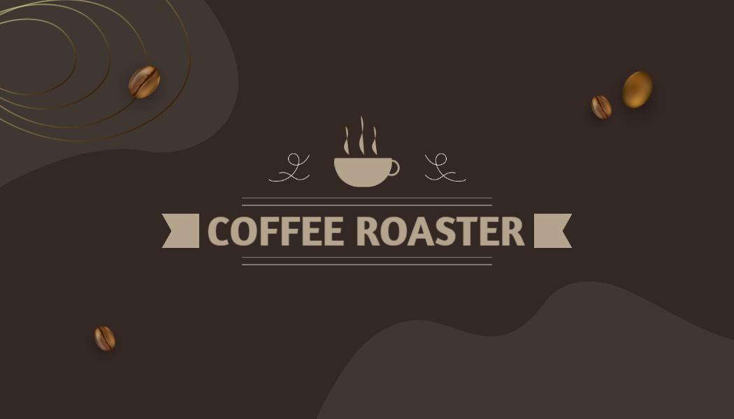 Elegant Dark Coffee Roaster Visiting Card Template