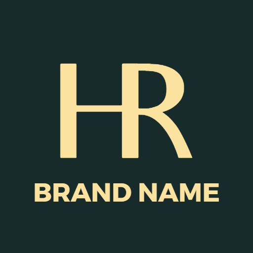 Dark Green and Gold Monogram Featuring Initials Logo Template