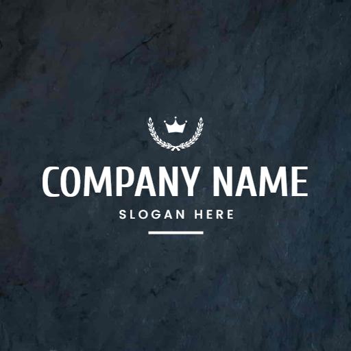 Elegant Dark Slate Design with Vintage Company Logo Template