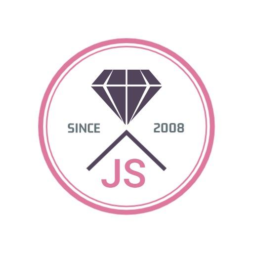 Elegant Diamond Design with Pink Circular Outline Logo Template