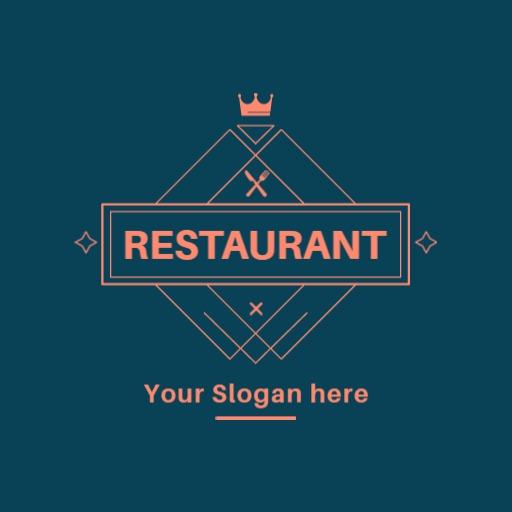 Elegant Diamond-Shaped Design for Fine Dining Restaurant Logo Template