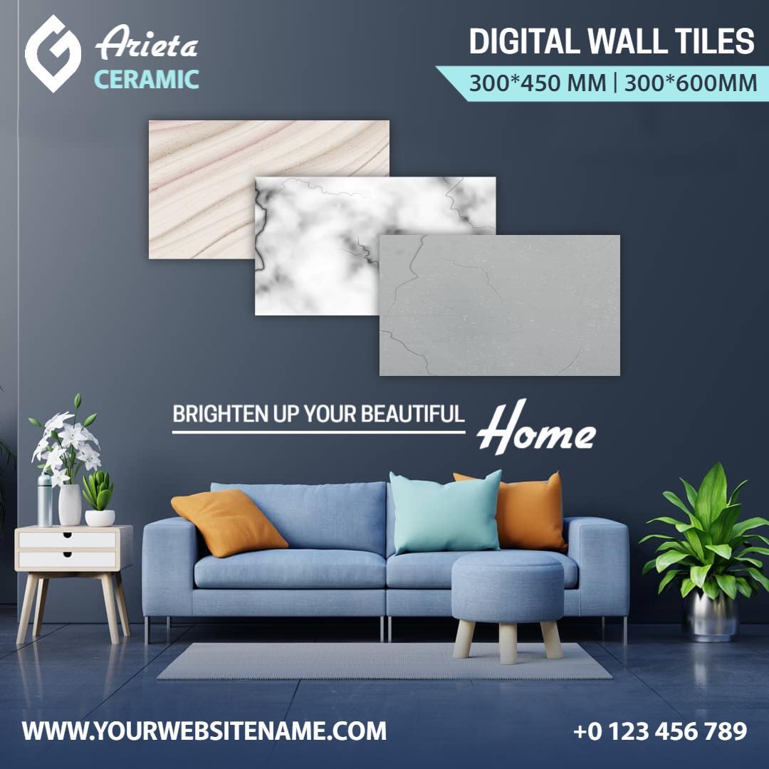 Elegant Digital Wall Tiles for Modern Home Decor Ad Template