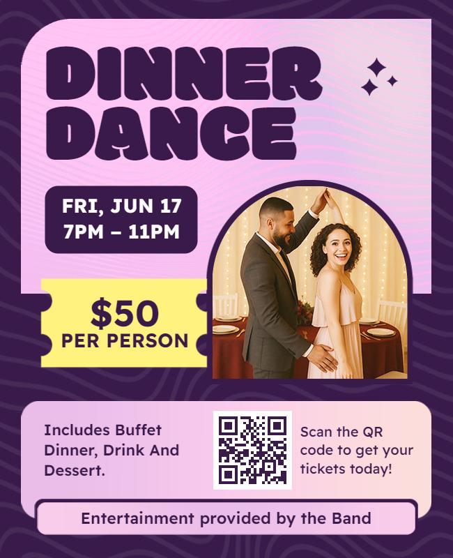 Elegant Dinner Dance Event Flyer Template