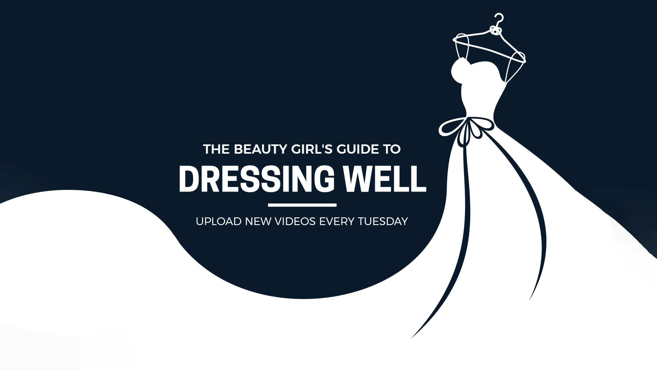 Elegant Dress Design on Dark Background YouTube Banner Template