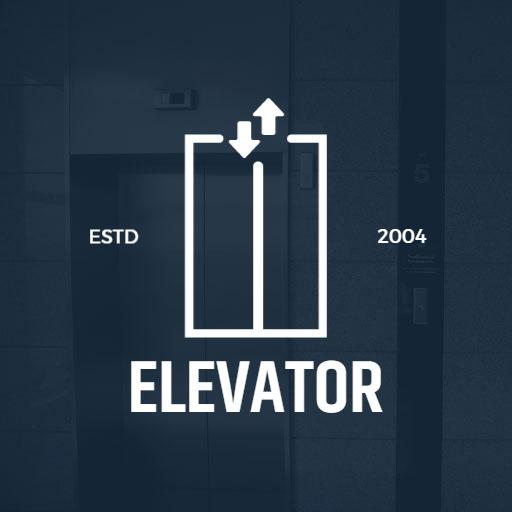 Elegant Elevator Design Featuring Up and Down Arrows Logo Template