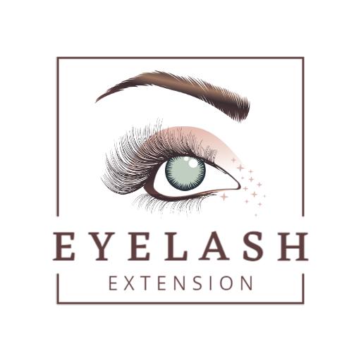 Elegant Eye Design Showcasing Beautiful Eyelash Extension Logo Template