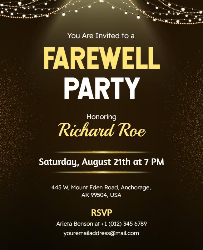 Elegant Farewell Party Celebration Flyer Template