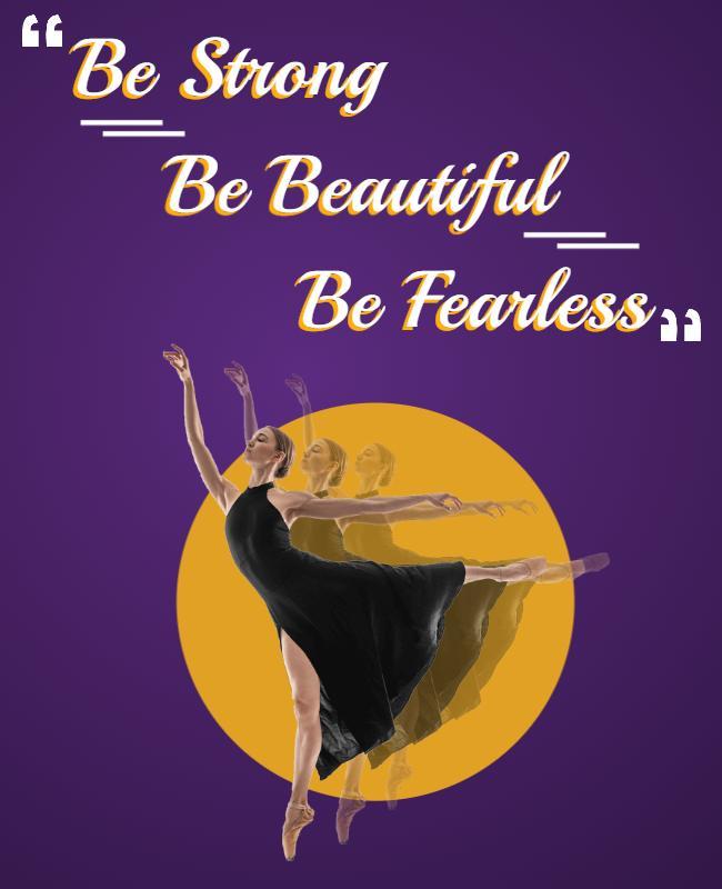 Elegant Feminine Motivational Dance Inspirational Flyer Template