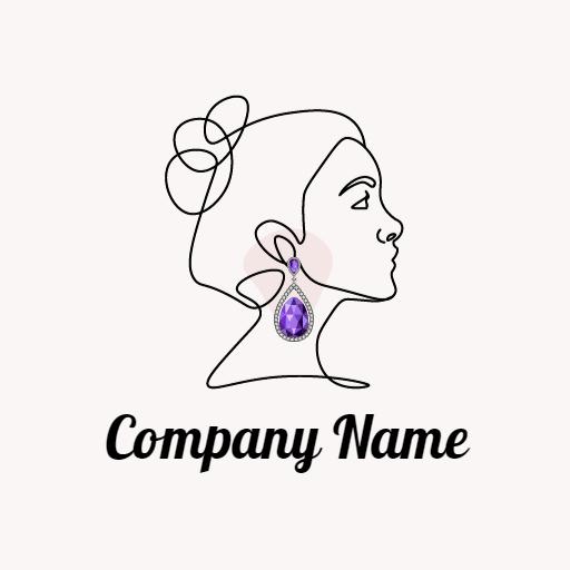 Elegant Feminine Silhouette Featuring Lavish Earnings Logo Template