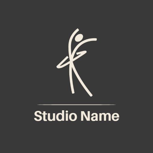 Elegant Figure in Motion Celebrating the Art of Ballet Logo Template
