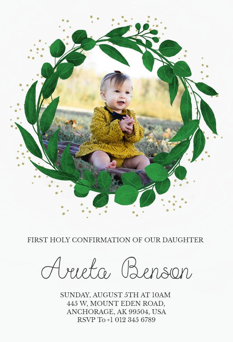 Elegant First Holy Confirmation Celebration Invitation Template