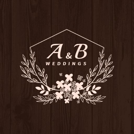 Elegant Floral Design Celebrating Love and Togetherness Weddings Logo Template