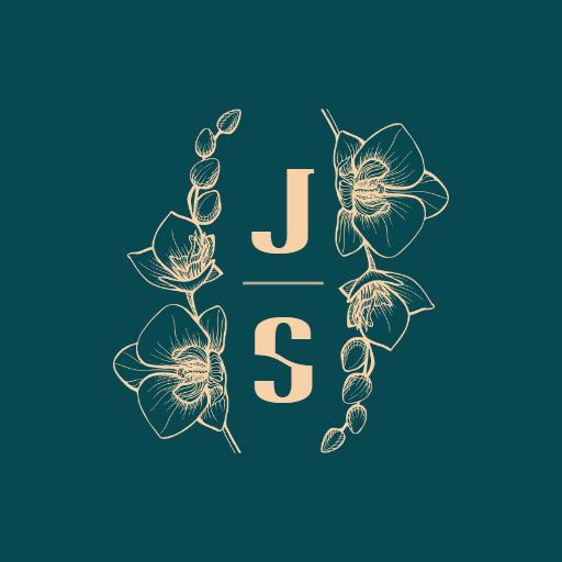 Elegant Floral Design Celebrating Love and Union in Wedding Logo Template
