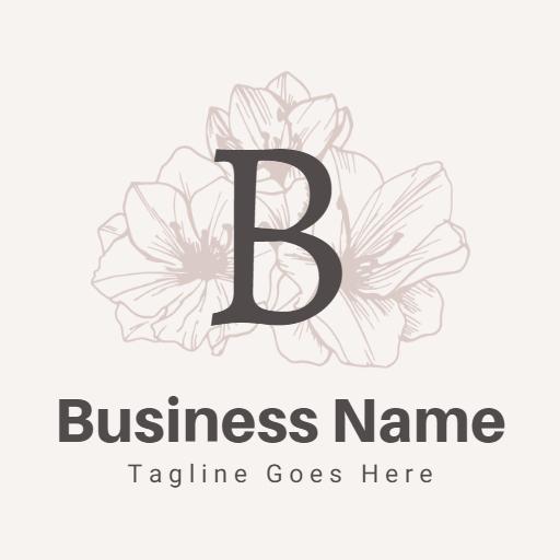 Elegant Floral Design Embracing Vintage Aesthetic Logo Template