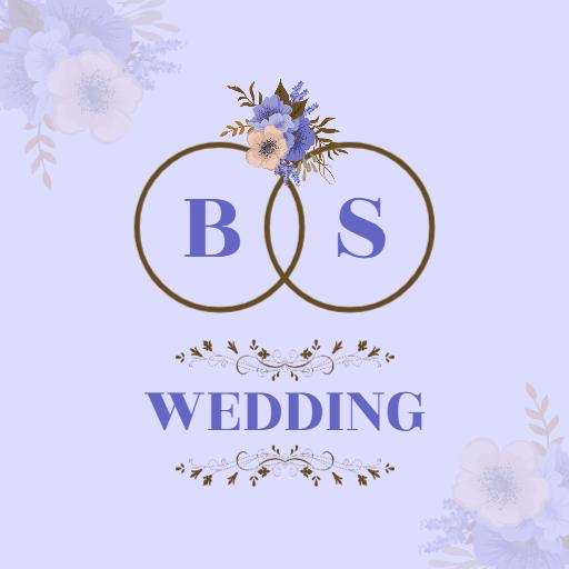 Elegant Floral Design Featuring Initials for Wedding Logo Template