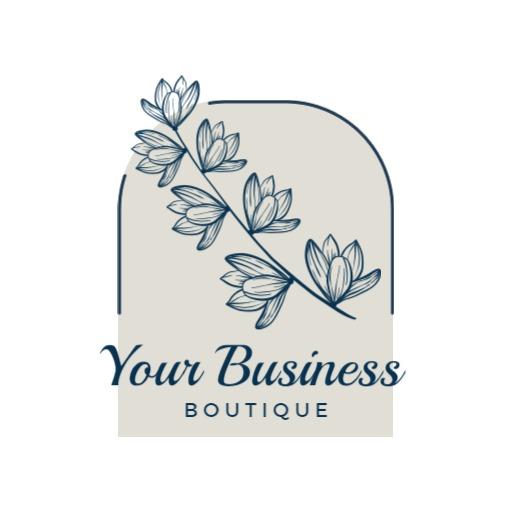 Elegant Floral Design for a Vintage Boutique Logo Template