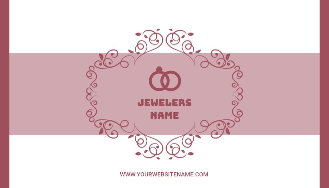 Elegant Floral Design for Jewelry Business Card Template