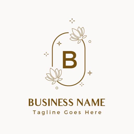 Elegant Floral Design Highlighting a Stylish B Letter Logo Template
