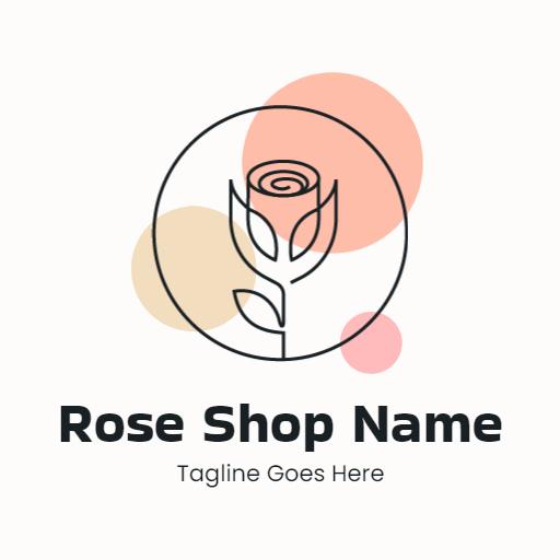 Elegant Floral Design Highlighting Roses for Florist Logo Template