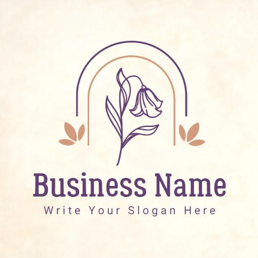 Elegant Floral Design in Soft Pastel Tones Vintage Logo Template
