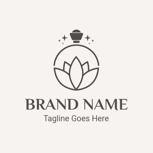 Elegant Floral Design Representing Luxury Perfume Logo Template