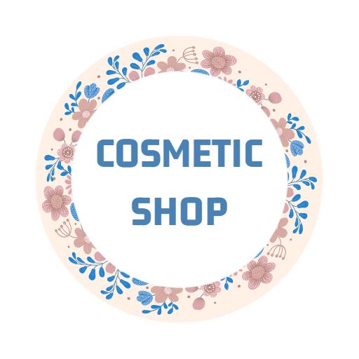 Elegant Floral Design Showcasing a Cosmetic Shop Logo Template
