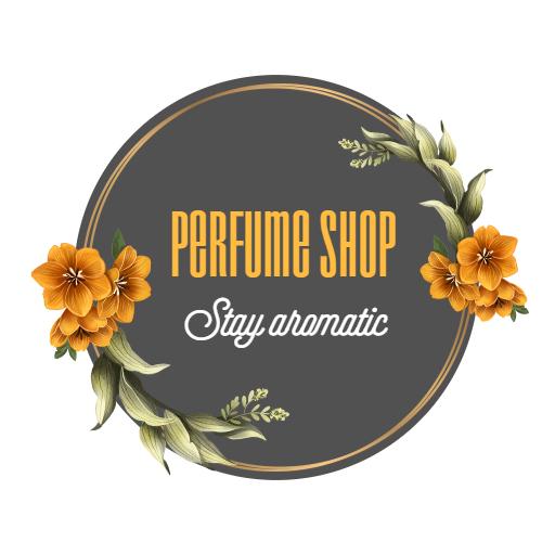 Elegant Floral Design Showcasing Attractive Perfume Shop Logo Template