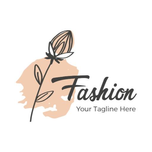 Elegant Floral Design Showcasing Contemporary Fashion Logo Template