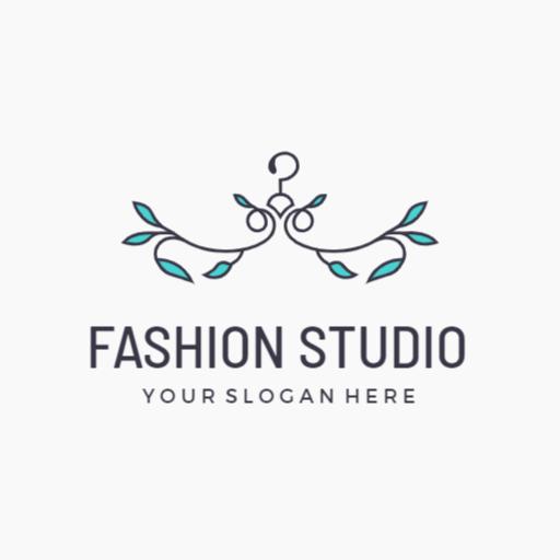 Elegant Floral Design Showcasing Fashion Studio Logo Template