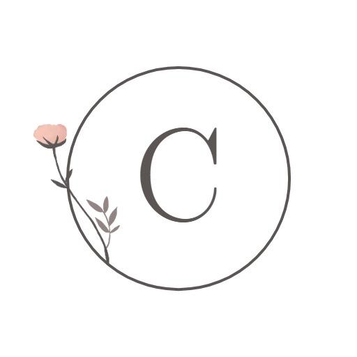 Elegant Floral Design with Circular Letter C Logo Template