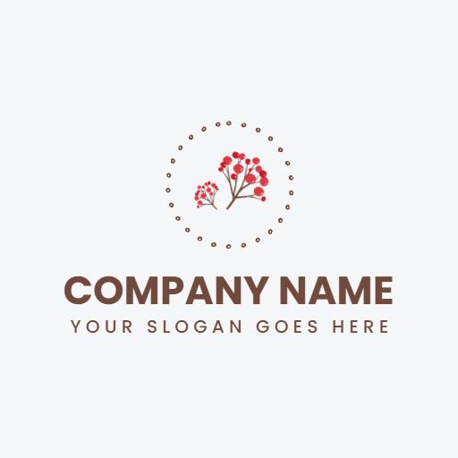 Elegant Floral Design with Company Name Emphasizing Growth Logo Template