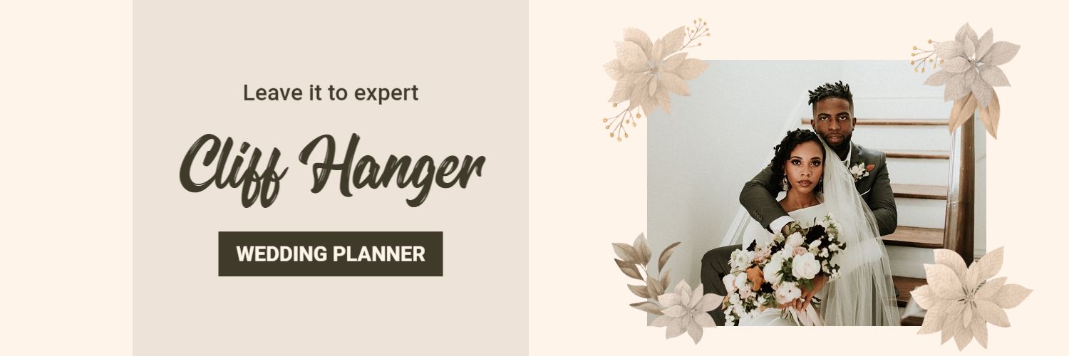 Elegant Floral Design with Romantic Couple Wedding Banner Template
