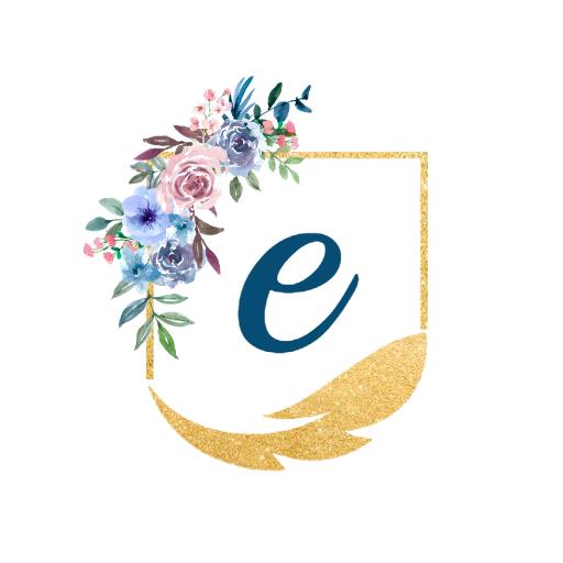 Elegant Floral Design with the Letter E for Alphabet Logo Template