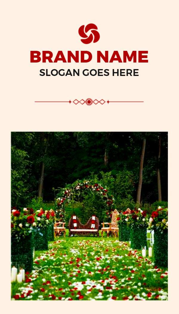 Elegant Floral Green Event Planner Business Card Template