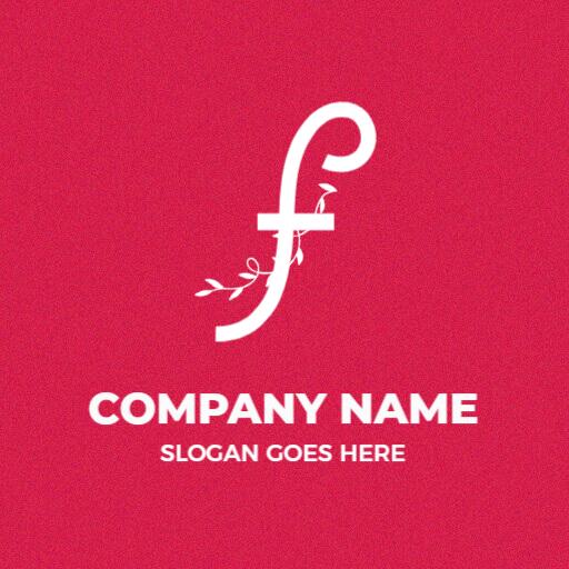 Elegant Floral Letter F Design for Branding and Company Logo Template