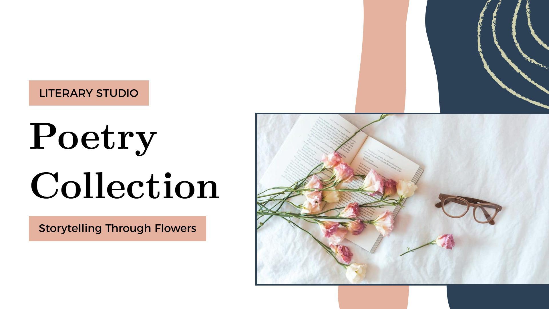 Elegant Floral Themed Poetry Collection Business Presentation Template