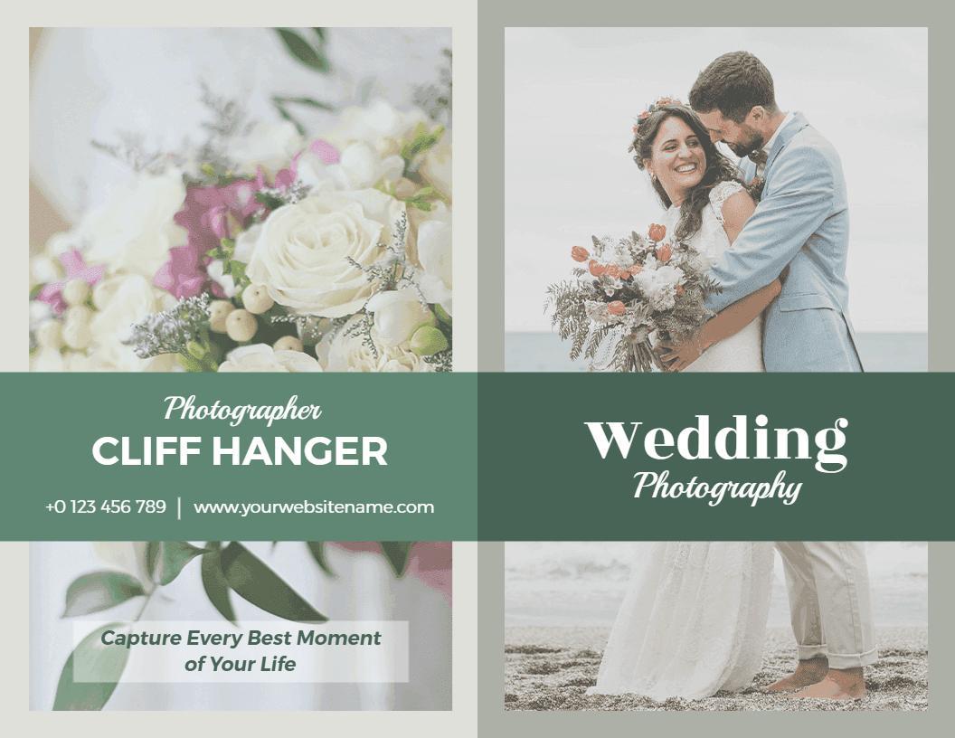 Elegant Floral Wedding Photography Packages Brochure Template